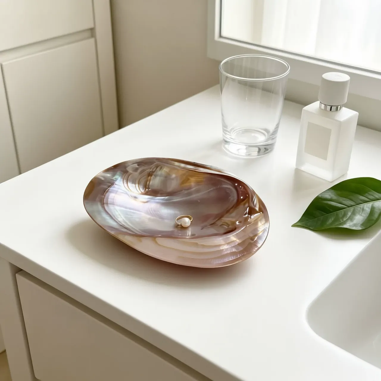 Small pink shell trinket dish