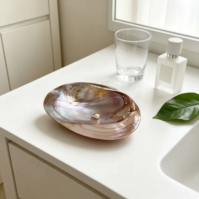 Small pink shell trinket dish
